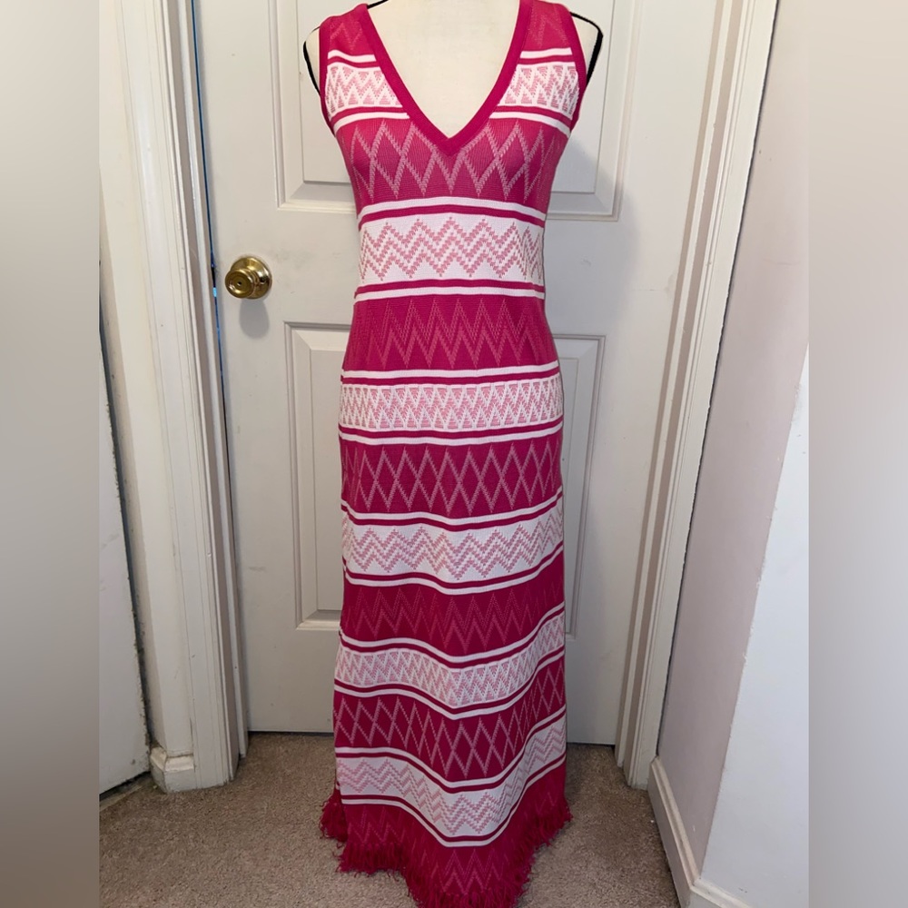 Vintage 60’s James Kenrob by Dalton Maxi Fringe Dress Size 6 Small LIN